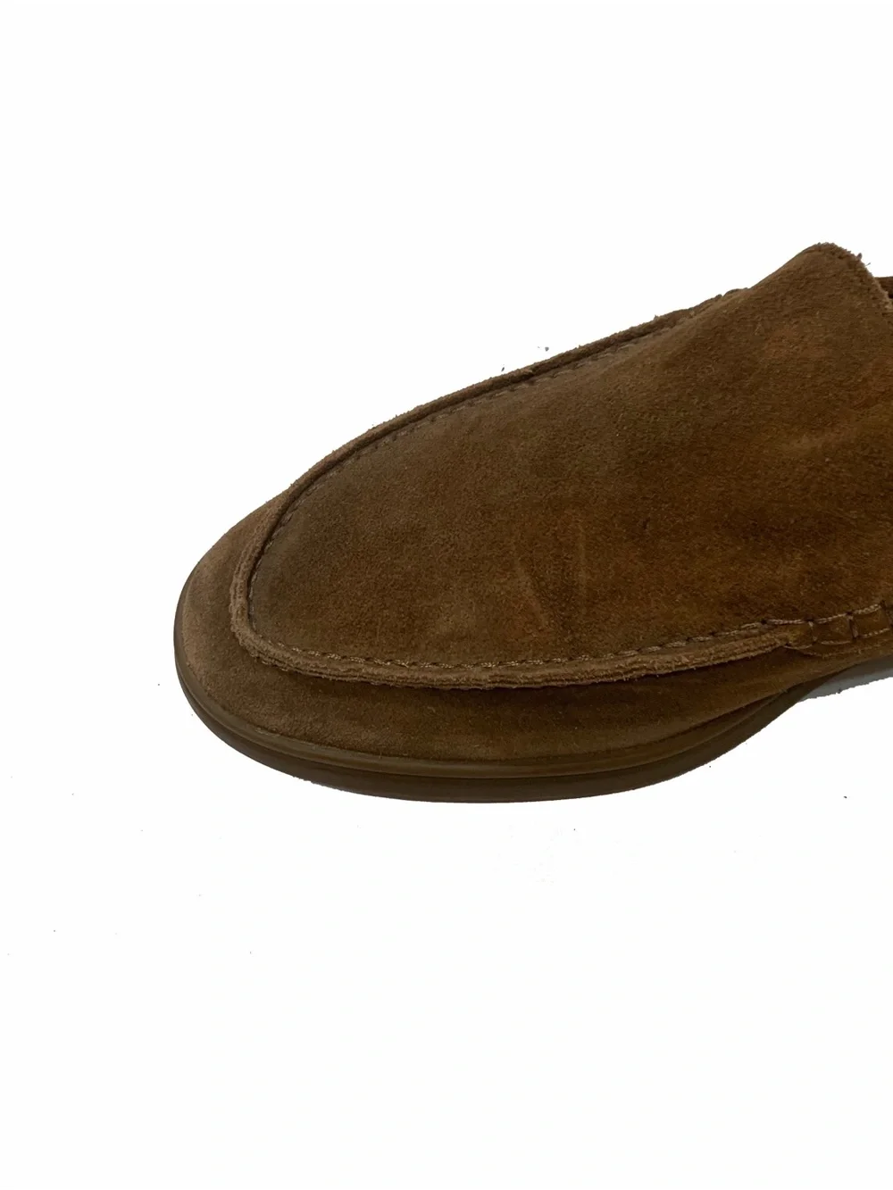 8 / Russell & bromley Men's Brown Suede Slip-On Loafers